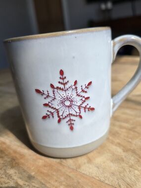 Hearth & Hand Stoneware Mug in Cream with Black Logo